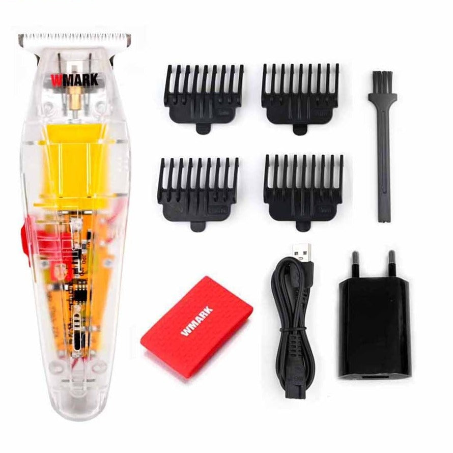 WMARK New NG-202 NG-212 Digital Transparent Style Detail Trimmer Professional Rechargeable Clipper 6500 RPM With 1400 Battery